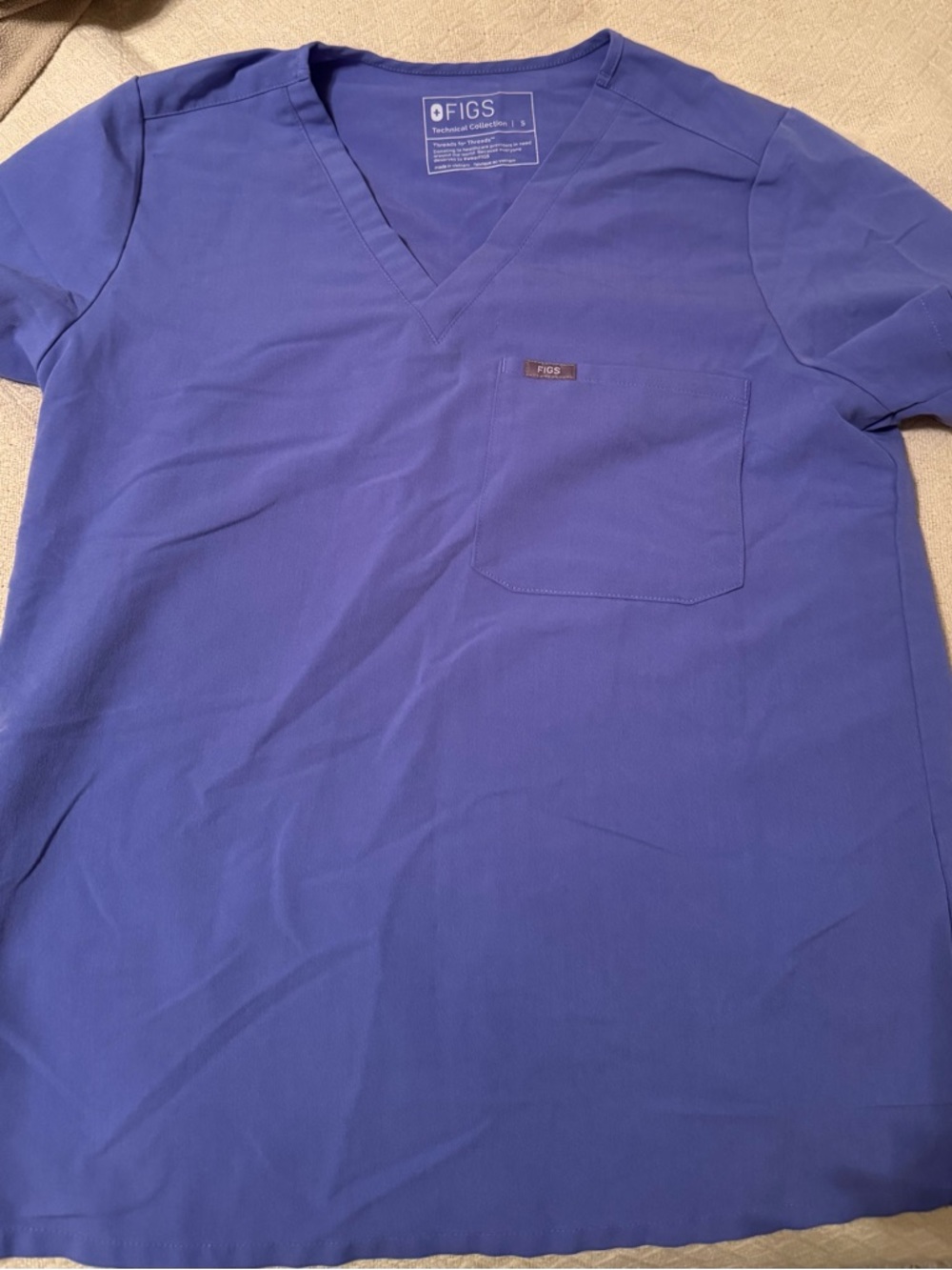 FIGS Catarina Scrub Top Blueberry Size Small